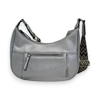 Silberfarbene Bauchtasche Mélanie Paris