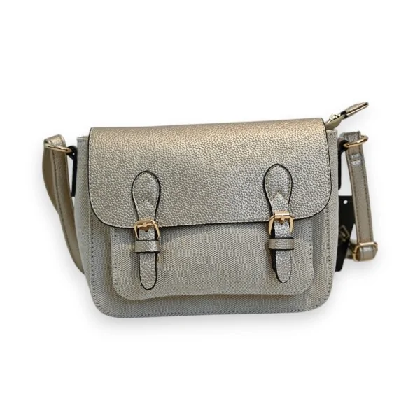 Bolsa Tiracolo Pasta Escolar Mélanie Paris Dourado Linho