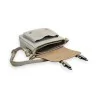 Bolso Bandolera Tipo Cartera Mélanie Paris | Elegante Bolso Dorado y de Lino para Mujer