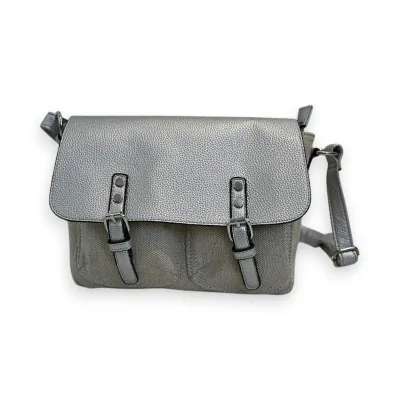 Umhängetasche Schultasche Mélanie Paris Silber Leinen