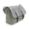Bolso Bandolera Maletín Plateado de Lino Mélanie Paris | Moda Tendencia