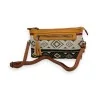 Borsa a tracolla boho chic Mélanie Paris - Elegante motivo etnico color senape
