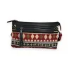 Sac bandoulière ethnique Mélanie Paris | Motif tribal rouge et noir élégant