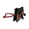 Borsa a tracolla etnica Mélanie Paris | Elegante motivo tribale rosso e nero
