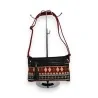 Borsa a tracolla etnica Mélanie Paris | Elegante motivo tribale rosso e nero