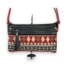 Bolsa transversal étnica Mélanie Paris | Elegante padrão tribal vermelho e preto