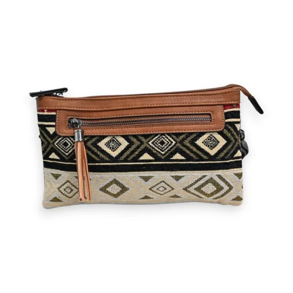 Melanie Paris Tribal Camel Ethnic Shoulder Bag