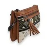 Bolso bandolera étnico Mélanie Paris Tribal | Motivo geométrico camel