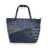 Sac à main Patchwork Mélanie Paris - Design Géométrique Bleu Marine | Mode Tendance
