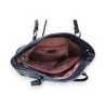 Bolsa de mão Patchwork Mélanie Paris - Design Geométrico Azul Marinho | Moda Tendência