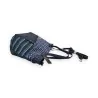Melanie Paris Patchwork Handbag - Navy Blue Geometric Design | Trendy Fashion