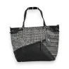 Sac à Main Patchwork Noir et Gris Mélanie Paris | Design Moderne et Élégant