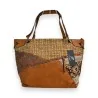 Bolsa de mão Mélanie Paris Patchwork Mostarda