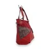 Sac à Main Patchwork Rouge Mélanie Paris | Design Unique & Élégant