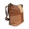 Borsa a tracolla patchwork Mélanie Paris Cammello | Design elegante e funzionale