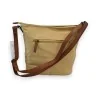 Borsa a tracolla boho beige e cammello Mélanie Paris | Stile etnico chic