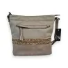 Melanie Paris Boho Shoulder Bag in Taupe