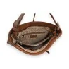 Bolso de Mano Patchwork Mélanie Paris Camel | Diseño Elegante de Múltiples Texturas