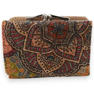 Pequeña cartera compacta de corcho