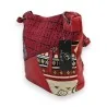 Bolso Bandolera Patchwork Rojo Mélanie Paris | Diseño Único y Práctico