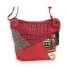 Bolso Bandolera Patchwork Rojo Mélanie Paris | Diseño Único y Práctico