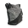 Patchwork Black & Grey Crossbody Bag | Modern and Functional Design