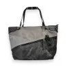 Melanie Paris Grey-Black Patchwork Handbag