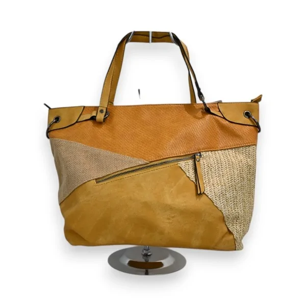 Patchwork-Handtasche Mélanie Paris Senfgelb