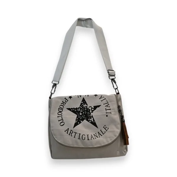 Sac bandoulière Urban Star toile blanc cassé