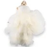 Portachiavi Gatto Shabby Chic | Accessorio Moda Romantico in Tulle e Pizzo