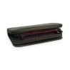 Kaki Geldbörse Mélanie Paris | Elegantes silbernes durchbrochenes Muster