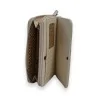 Cartera Beige con Diseño Calado Plateado | Elegante y Práctica