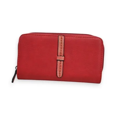 Portefeuille Rouge Élégant...