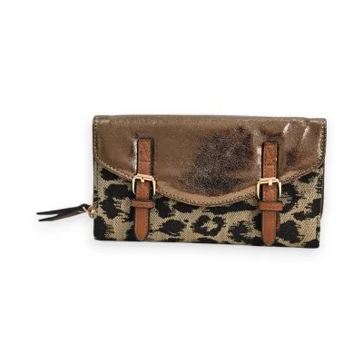 Carteira Mélanie Paris Leopardo Bronze