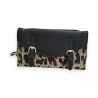 Geldbörse Mélanie Paris Leopard Schwarz und Taupe