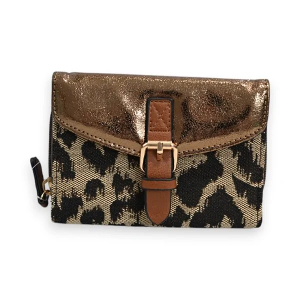 Carteira Leopardo Bronze Melanie Paris