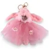 Pink Rabbit Keychain Shabby Chic - Romantic & Elegant Fashion Accessory