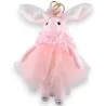 Porte-clés Lapin Rose Shabby Chic - Accessoire Mode Délicat | Mode Tendance