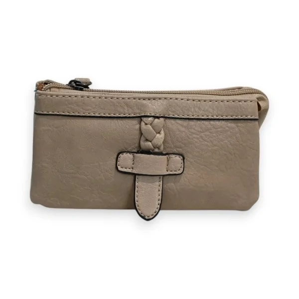 Carteira Multi-Bolsos Mélanie Paris Bege Taupe
