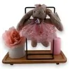 Porte-clés Lapin Shabby Chic | Accessoire Mode Élégant | Mode Tendance