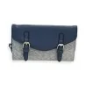 Elegante Brieftasche Mélanie Paris Zwei-Material-Design Marineblau