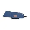 Portefeuille Élégance Bi-matière Bleu Marine | Accessoire Mode Femme