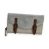 Melanie Paris elegante Geldbörse in Beige und Silber