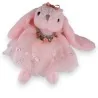 Porte-clés Lapin Rose Shabby Chic | Accessoire Mode Romantique 20cm