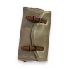 Portefeuille femme élégant Mélanie Paris en simili cuir taupe et doré | Mode Tendance