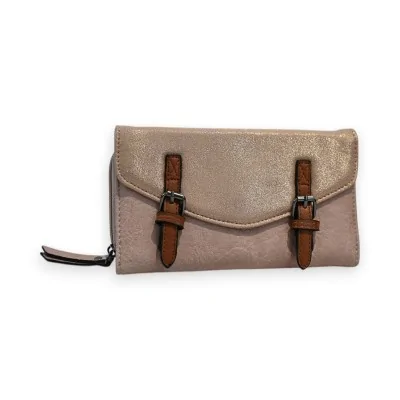 Melanie Paris Elegance Wallet Old Pink and Gold