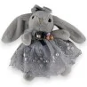 Grey shabby bunny keychain