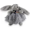 Porte-clés Lapin Gris Shabby Chic | Accessoire Mode Décoratif 20cm