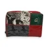 Cartera de cuero Python Dark Horse - Diseño patchwork lujoso | Moda Tendencia