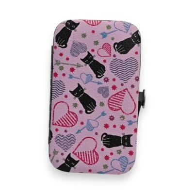 Kit de Manicure Gato Rosa 6 Peças